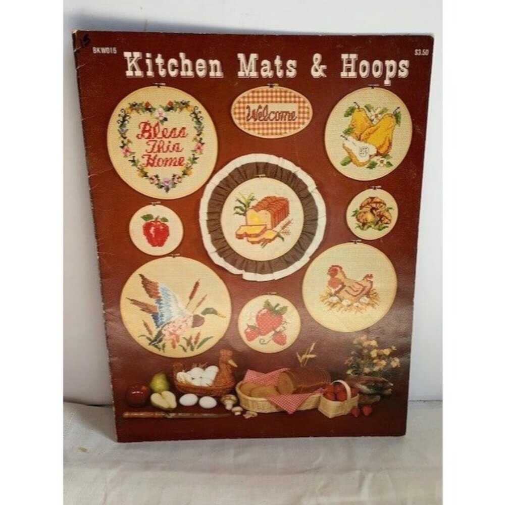 Kitchen Mats & Hoops Vintage Cross Stitch Booklet Craft Designs